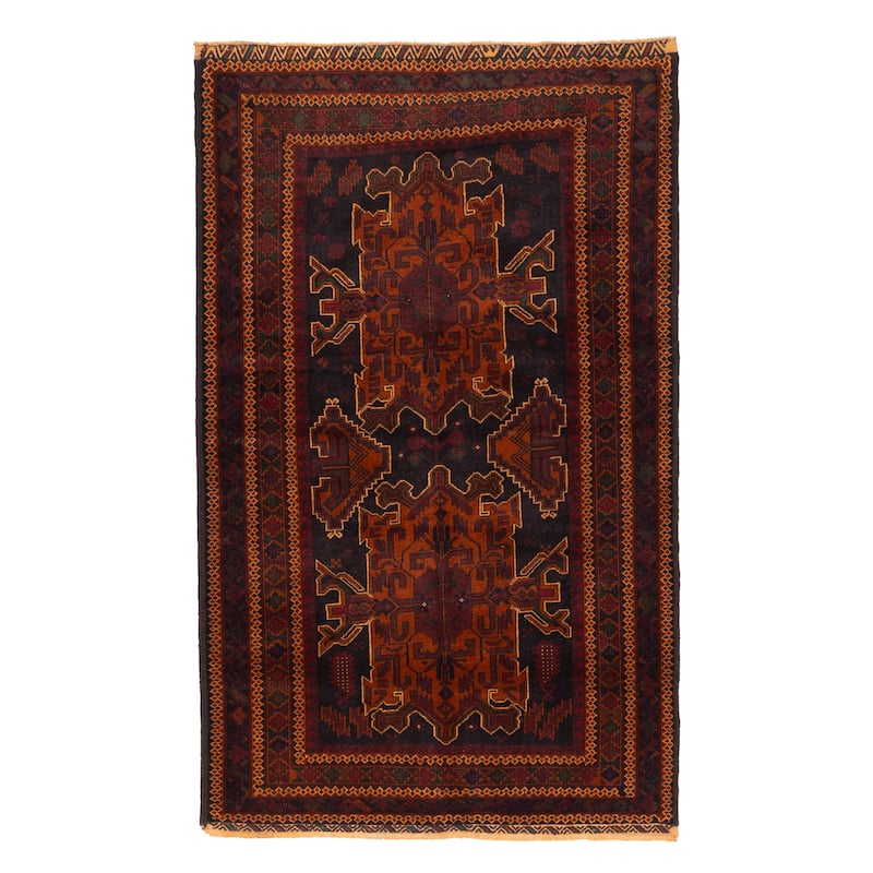 ECARPETGALLERY Hand-knotted Teimani Black Wool Rug - 4'0 x 6'7