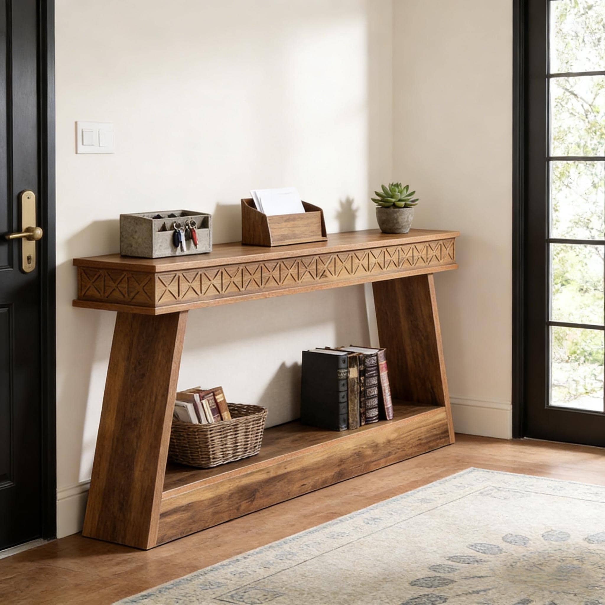 2-Tiered Versatile Entryway Console Table