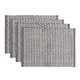 preview thumbnail 84 of 91, over&back Hand-Blocked 100% Cotton Placemats - Machine Washable - Set of 4 Grey Herringbone