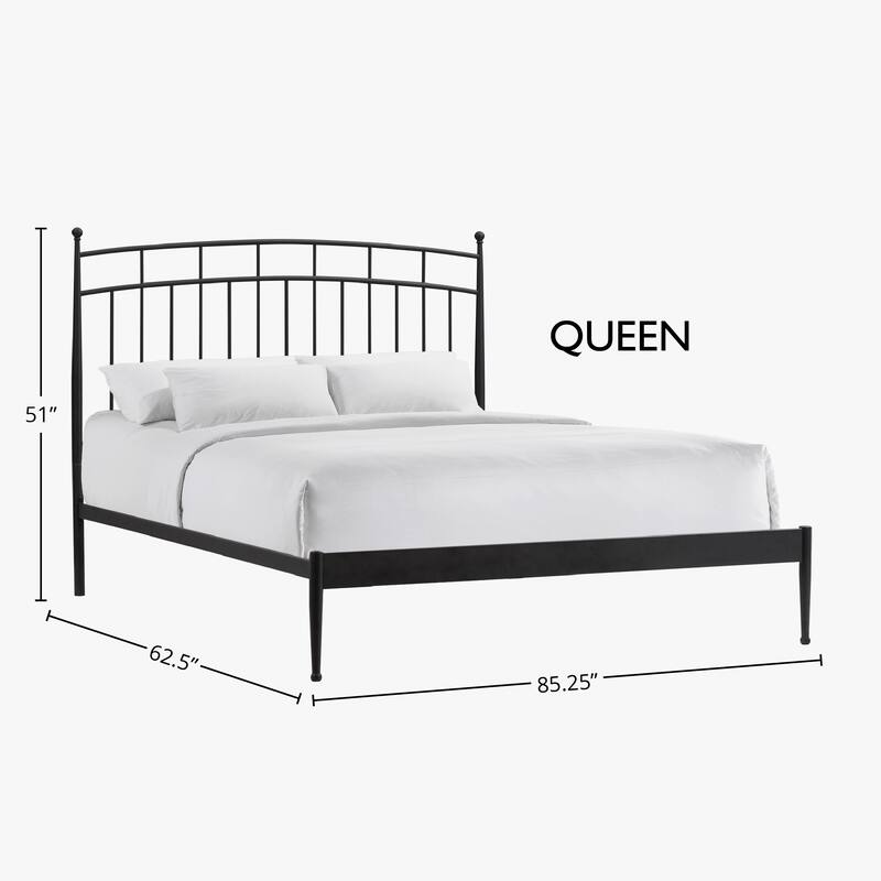 Intercon Traditional Metal Panel Bed, Black