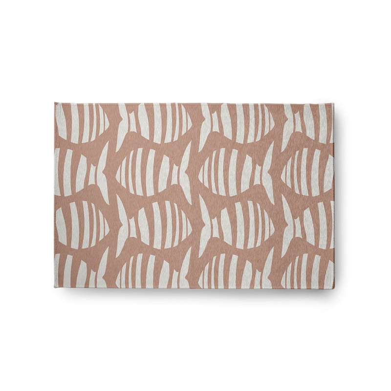 Swimming School Nautical Chenille Rug - Mauve - 2' x 3'