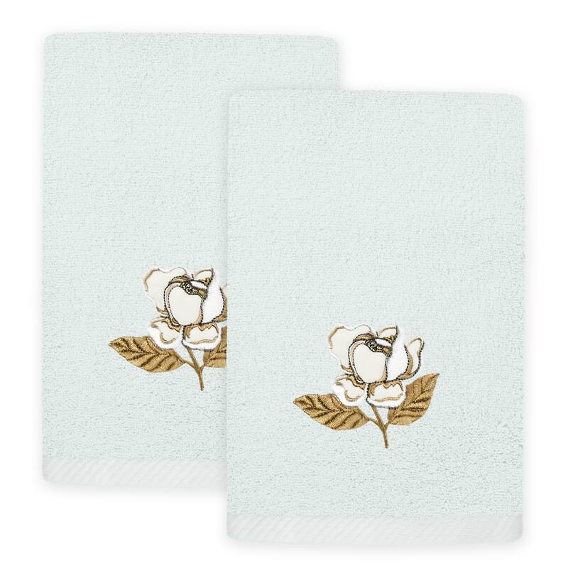 Authentic Hotel and Spa Maggie 2 PC Fingertip Towel Set - Aqua