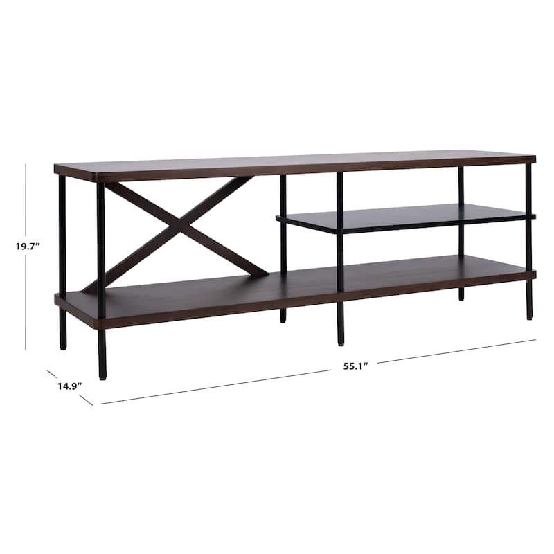 SAFAVIEH Bruno Industrial Media 55" TV Stand - 55.1" x 15" x 19.7"