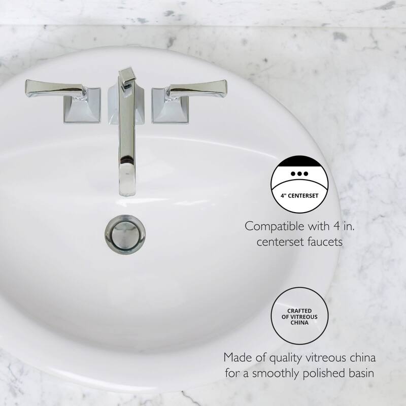 Design House Oval Drop-In Sink 20x17 Single Basin