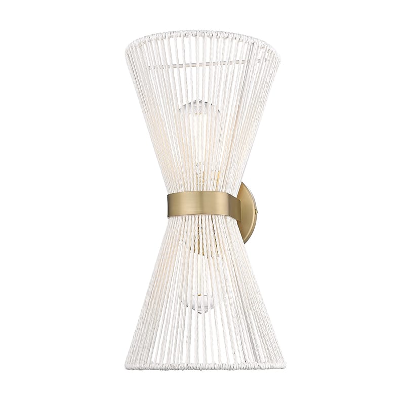 Avon 8" Wide 2-Light Wall Sconce with Rope Shade - N/A