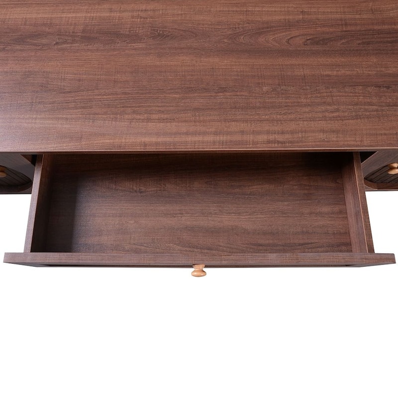 Modern Farmhouse Rattan TV Stand for 75'' TVs