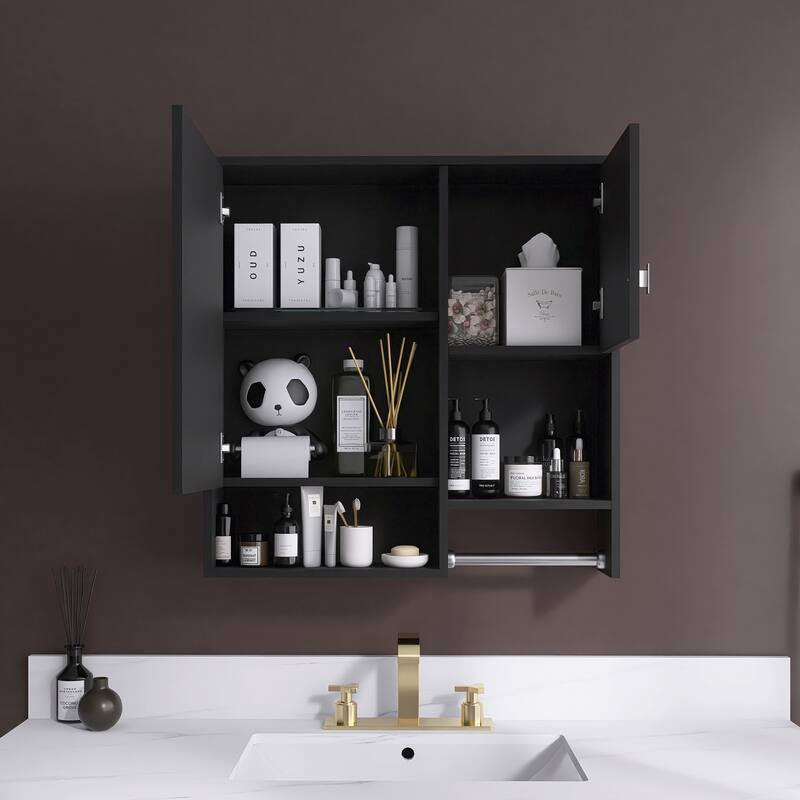 29'' x 28" Rectangular MDF Medicine Cabinet with Mirror