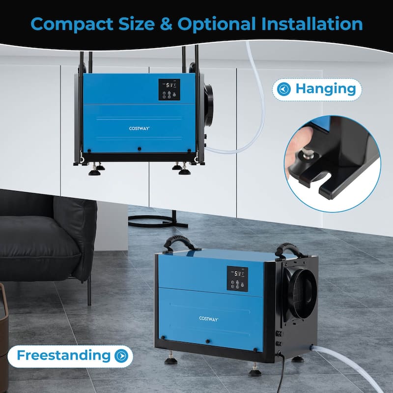 Costway 124 Pint Crawl Space Dehumidifier Commercial Dehumidifier with - See Details