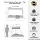 preview thumbnail 2 of 5, Sturdy Twin Over Full Bunk Bed Metal for Kids & Adult,w/Stable Ladder