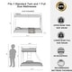 preview thumbnail 2 of 5, Sturdy Twin over Full Bunk Bed Metal for Kids and Adult,Low Profile
