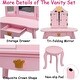 preview thumbnail 12 of 25, Girls Vanity Table with Mirror and Drawer