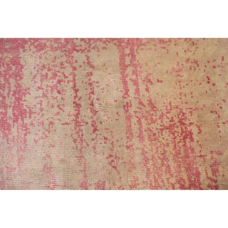 Contemporary Abstract Indian Area Rug Hand-Knotted Wool Carpet - 5'6"x 7'6"