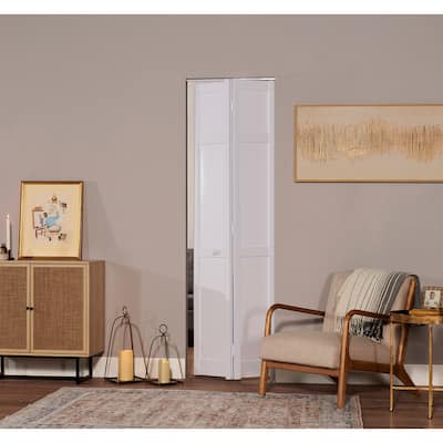 Seabrooke Shaker Style White PVC 24-inch Bifold Door