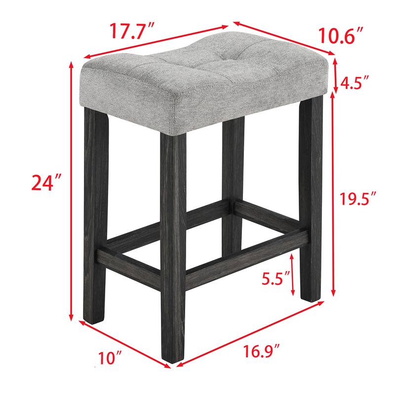 5-Piece Dining Table Set with Bar Table, Kitchen Table Set, Breakfast Table Set with 4 Ergonomic Stools for Dining Room
