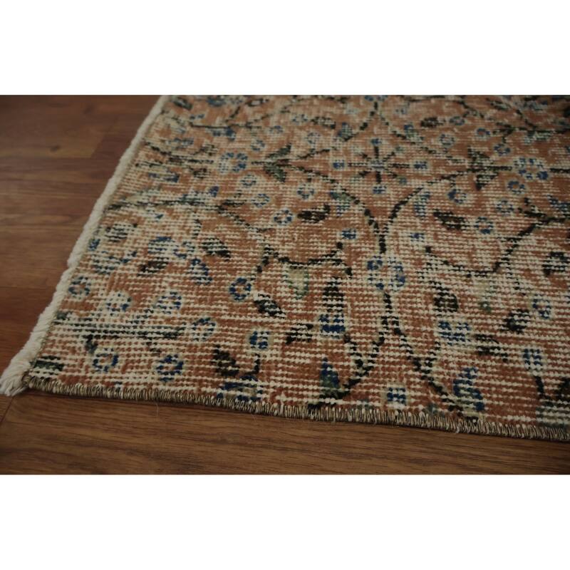 Hand Knotted Oriental 100% Wool Carpet Transitional All-Over Oranges & Rust Anatolian Area Rug - 8' 1'' X 5' 2''