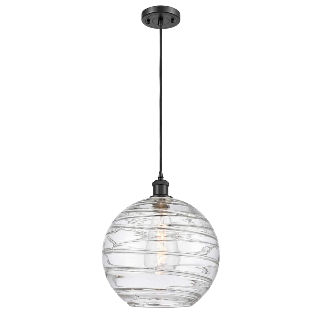 Innovations Lighting Ballston Athens Deco Swirl - 1 Light 12" Cord Hung Mini Pendant