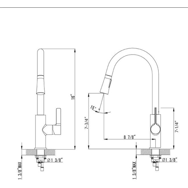 Blossom Kitchen Faucet with Pull Down Sprayer