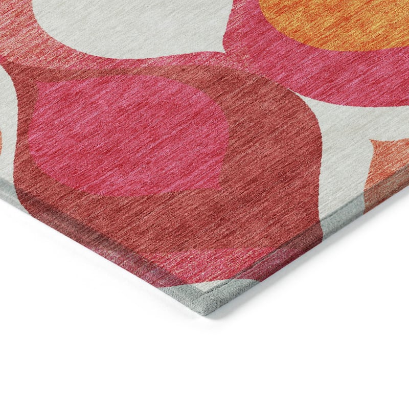 Machine Washable Indoor/ Outdoor Chantille Geo Contemporary Rug