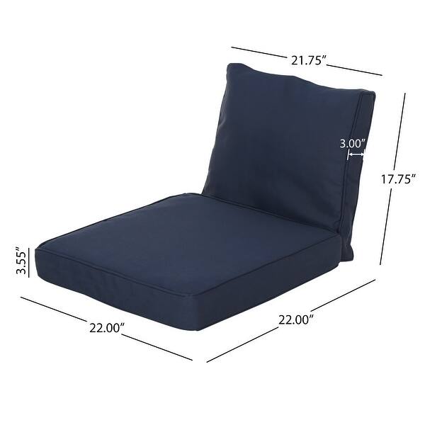 dimension image slide 3 of 5, Topanga Club Chair Cushions (Set of 4) by Christopher Knight Home