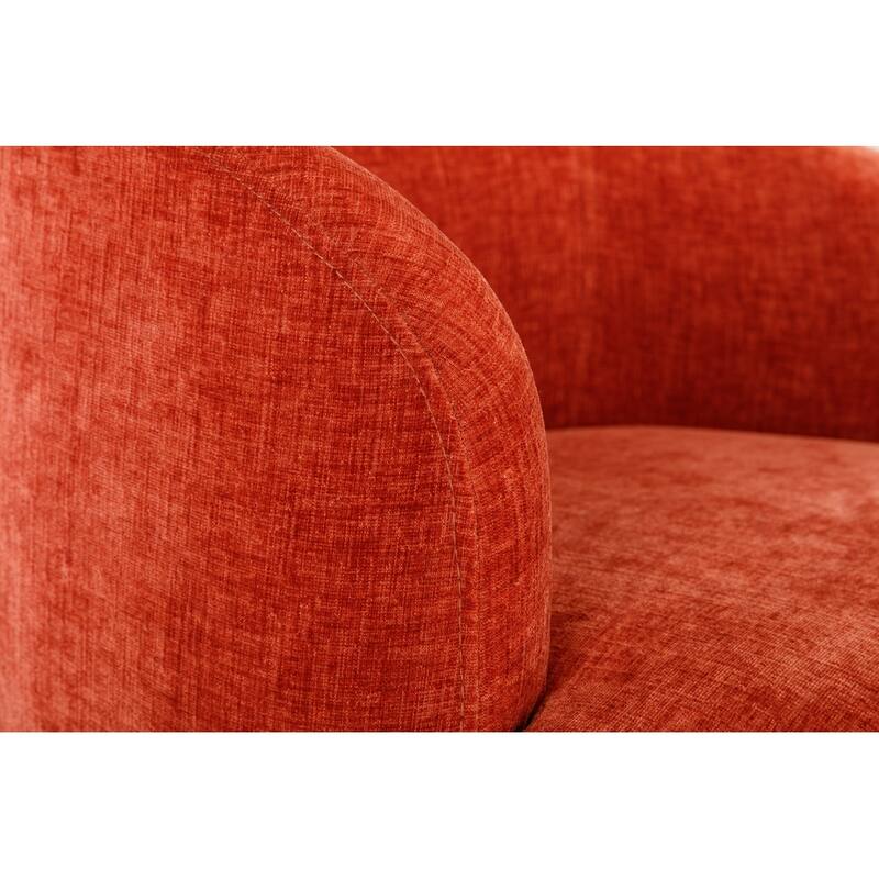 Chenille Fabric Swivel Accent Armchair Barrel Chair