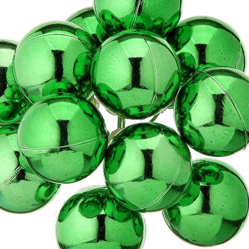 20mm Shatterproof Plastic 12 Bunch Shiney Stemball Set of 6