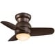 preview thumbnail 6 of 5, MinkaAire Spacesaver 26" 3 Blade Indoor LED Flush Mount Ceiling Fan Oil Rubbed Bronze