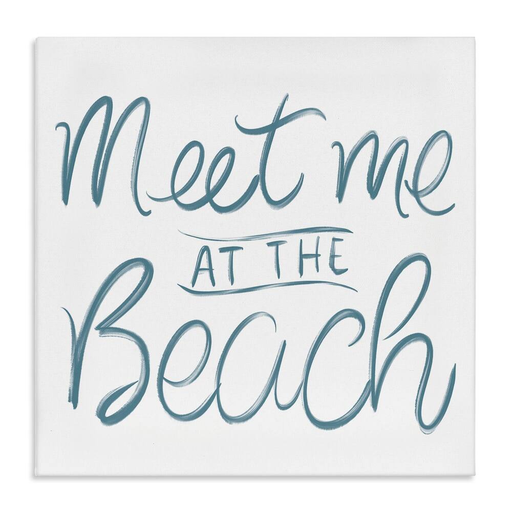 Stupell Minimal Meet At Beach Canvas Wall Art Design By SunDance Group