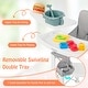 preview thumbnail 2 of 5, Portable Toddler High Chair Travel Booster Seat w/ Double Tray