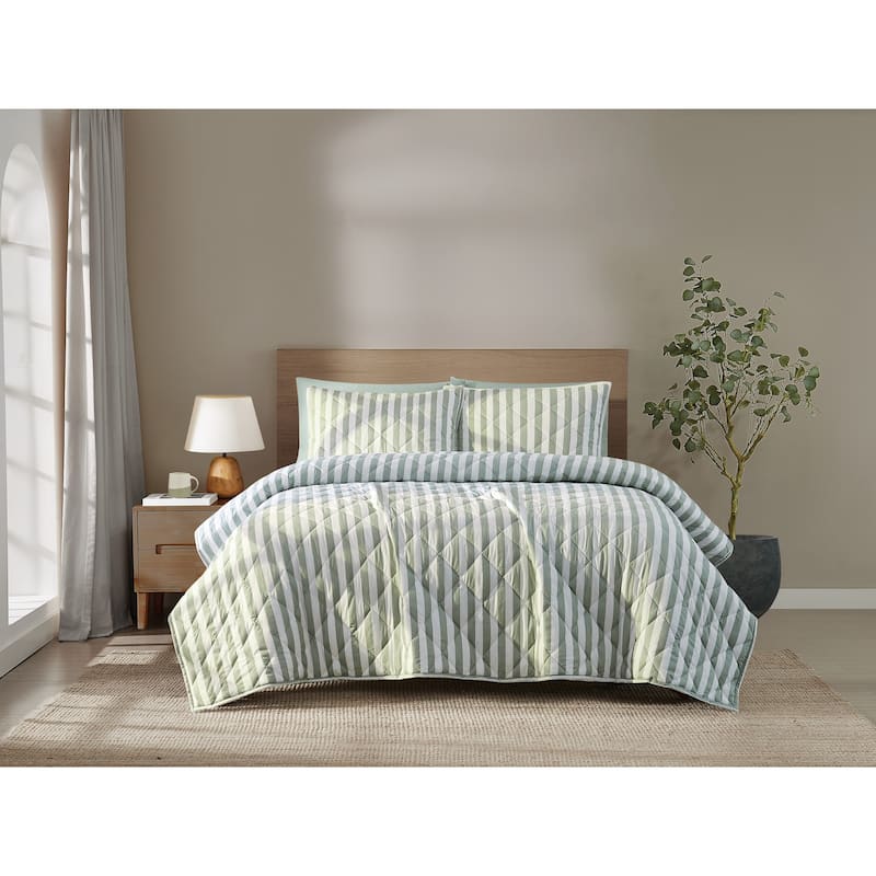Brooklyn Loom Levi Stripe 3 Piece Quilt Set