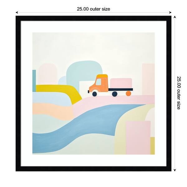 dimension image slide 16 of 18, Imagination on Wheels III by Lazar studio Wood Framed Wall Art Print