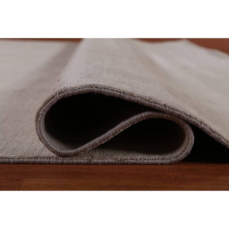 Hand Knotted Oriental 100% Wool Carpet Modern Solid Brown Gabbeh Area Rug - 12' 11'' X 10' 0''