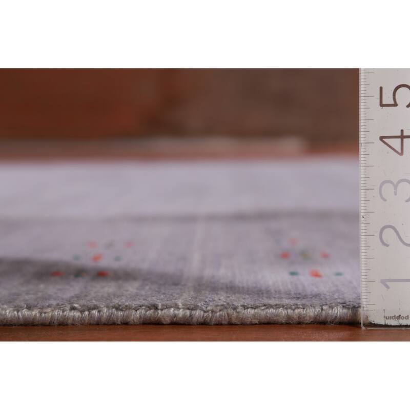 Hand Knotted Oriental 100% Wool Carpet Tribal Tribal Purples Gabbeh Area Rug - 12' 4'' X 9' 2''