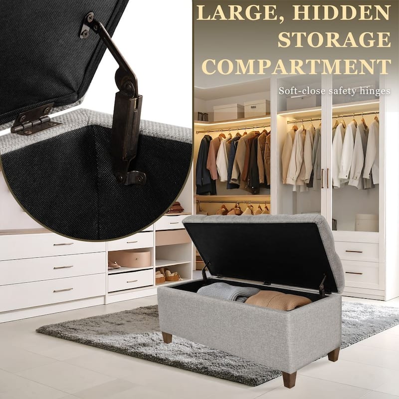 Porch & Den Charenton Tufted Storage Bench