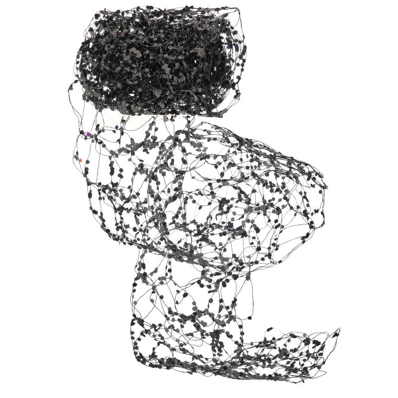 72" Halloween Glitter Net Garland
