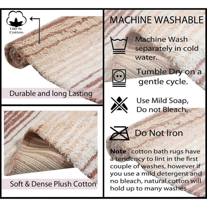 Gradiation Collection Absorbent Cotton Machine Washable Runner Rug