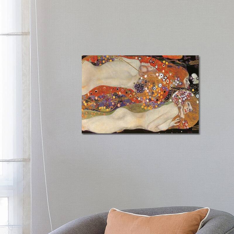 iCanvas "Water Serpents II, 1904-07" by Gustav Klimt Canvas Print - 18x26x1.5