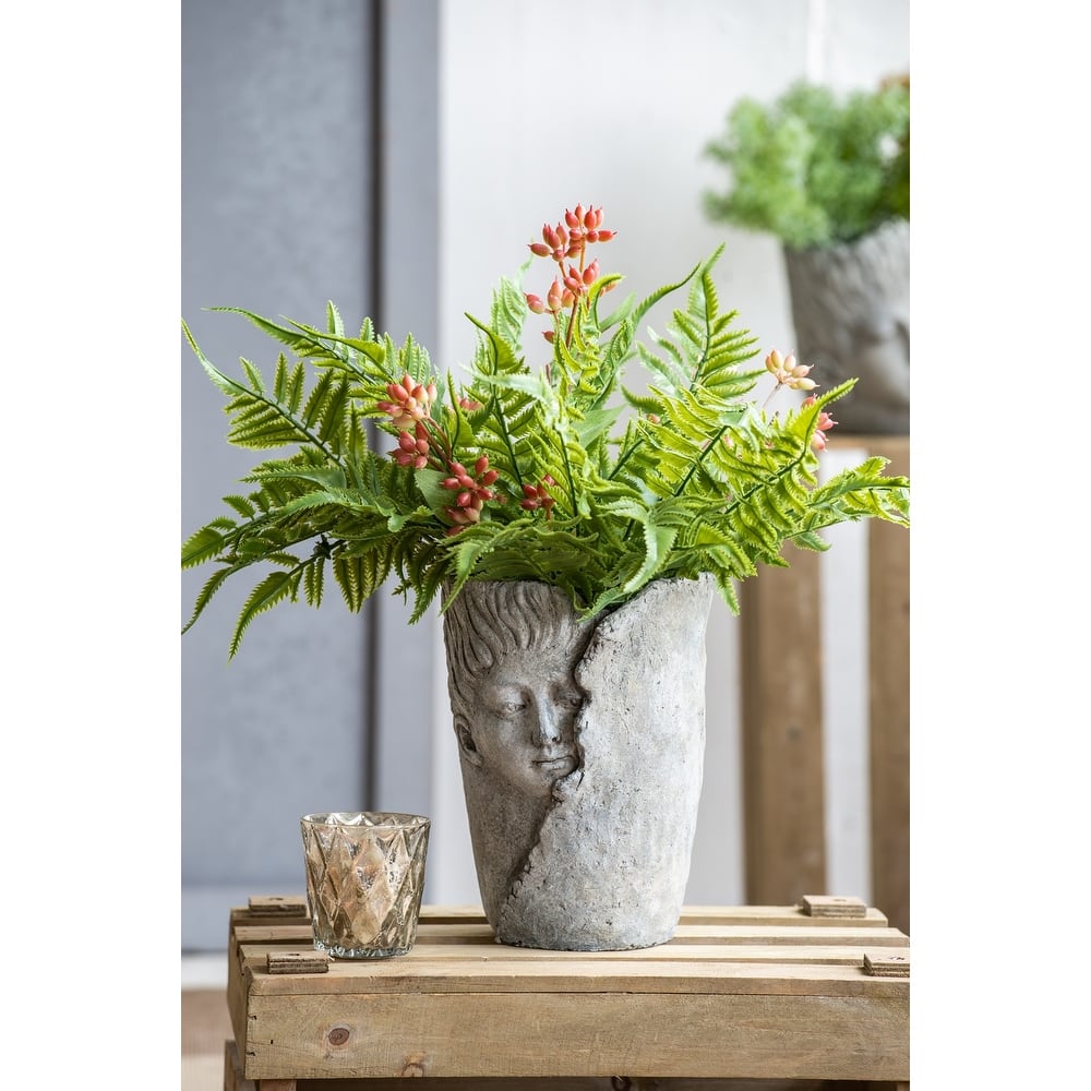 GDFStudio 6.5x6x8.5" Sleep Face Accent Planter (Set of 2)