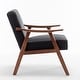 preview thumbnail 71 of 83, Homy Casa Mid-Century Modern Accent Chair, Solid Wood Frame, Extra-Thick Backrest, Wingback Lounge Chair Indoor