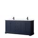 Option Dark Blue, Black Trim, White Cultured Marble Top