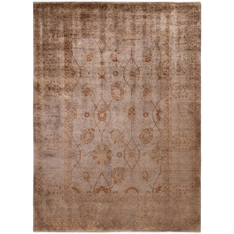 Overdyed One-of-a-Kind Hand-Knotted Area Rug - Beige - 6' 4" x 8' 9"