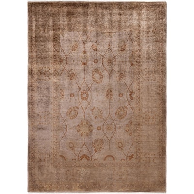 Overdyed One-of-a-Kind Hand-Knotted Area Rug - Beige - 6' 4" x 8' 9"