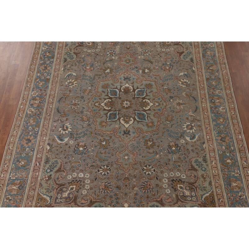 Over-Dyed Tabriz Persian Vintage Rug Handmade Wool Carpet - 7'11"x 11'6"