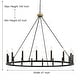 preview thumbnail 12 of 52, Acroma 16 Light 47In Modern Farmhouse Wagon Wheel Chandelier-UL - N/A