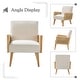 preview thumbnail 19 of 57, Carmina Upholstered Accent Chair with Natural Rattan Arms by HULALA HOME