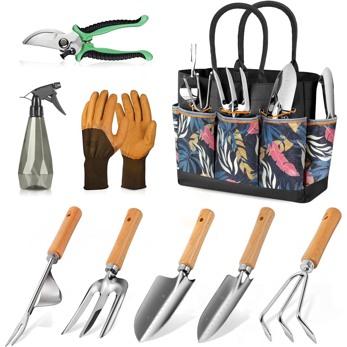Gardening Tools 9-Piece Heavy Duty Gardening Hand Tools