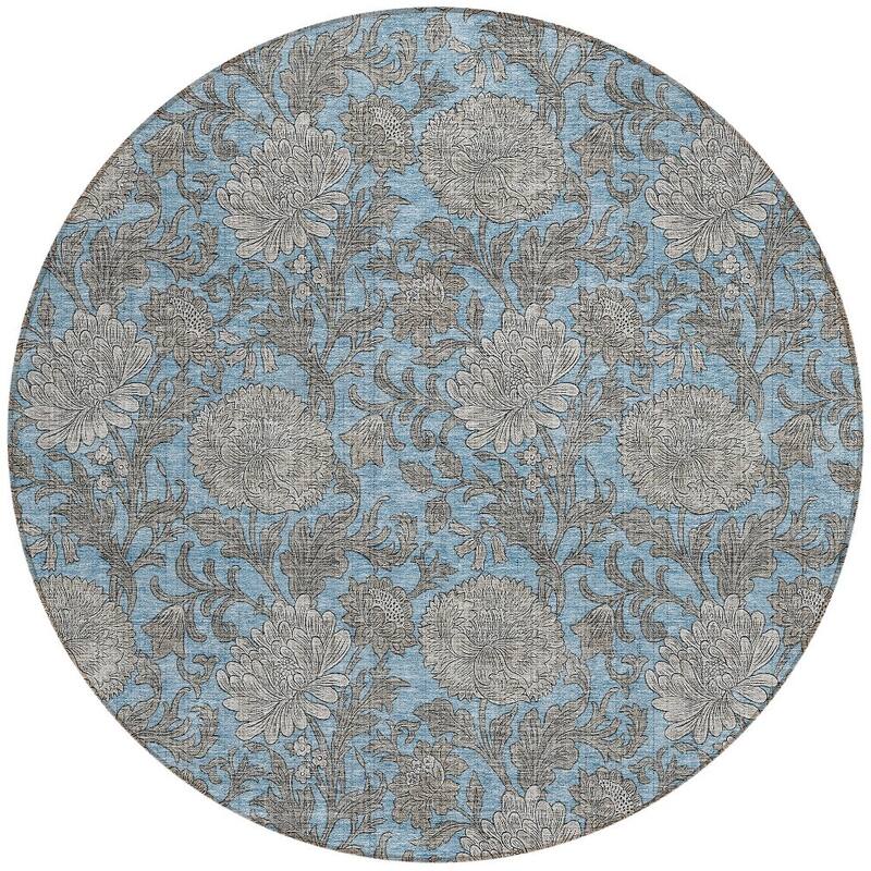 HomeRoots Floral Transitional Rectangle Outdoor Rug