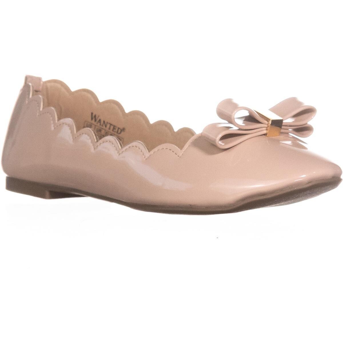 nude scalloped flats