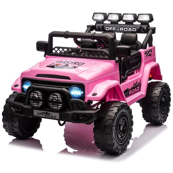 slide 2 of 40, 12V Electric Ride On Car with Remote Control, Music, Horn, 3 Speeds Pink