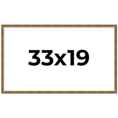 33x19 Frame Gold Solid Wood Picture Frame - Complete Modern Photo