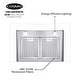 preview thumbnail 10 of 10, Cosmo 30 in. Ducted Wall Mount Range Hood in Stainless Steel with Push Button Controls, LED Lighting and Permanent Filters